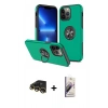 MARSİLYAN™- iPhone 13 Pro Max Kılıf Odak Form Prime - Siyah Bilvis 3D Mat Cam Ekran Koruyucu + Raze Metal Kamera Lens - GD