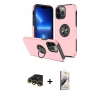MARSİLYAN™- iPhone 13 Pro Max Kılıf Odak Form Prime - Siyah Bilvis 3D Mat Cam Ekran Koruyucu + Raze Metal Kamera Lens - GD