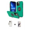 MARSİLYAN™- iPhone 13 Pro Max Kılıf Odak Form Prime - Siyah Bilvis 3D Mat Cam Ekran Koruyucu + Shine Kamera Lens - GD