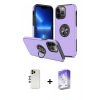 MARSİLYAN™- iPhone 13 Pro Max Kılıf Odak Form Prime - Siyah Bilvis 5in1 3D Magic Cam Ekran Koruyucu + Shine Kamera Lens - GD