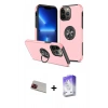 MARSİLYAN™- iPhone 13 Pro Max Kılıf Odak Form Prime - Siyah Bilvis 5in1 3D Magic Cam Ekran Koruyucu + Rainbow Kamera Lens Koruma Cam - KI