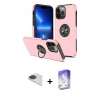 MARSİLYAN™- iPhone 13 Pro Max Kılıf Odak Form Prime - Siyah Bilvis 5in1 3D Magic Cam Ekran Koruyucu + Lacivert Pers Alüminyum Kamera Lens