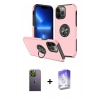 MARSİLYAN™- iPhone 13 Pro Max Kılıf Odak Form Prime - Siyah Bilvis 5in1 3D Magic Cam Ekran Koruyucu + Neon Fosforlu Kamera Lens - YL