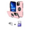 MARSİLYAN™- iPhone 13 Pro Max Kılıf Odak Form Prime - Siyah Bilvis 5in1 5D Magic Hayalet Cam Ekran Koruyucu + Pers Alüminyum Kamera Lens - SABE
