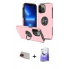MARSİLYAN™- iPhone 13 Pro Max Kılıf Odak Form Prime - Siyah Bilvis 5in1 5D Magic Hayalet Cam Ekran Koruyucu + Rainbow Kamera Lens Koruma Cam - KI