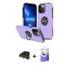 MARSİLYAN™- iPhone 13 Pro Max Kılıf Odak Form Prime - Siyah Bilvis 5in1 5D Magic Hayalet Cam Ekran Koruyucu + Raze Metal Kamera Lens - GD
