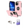 MARSİLYAN™- iPhone 13 Pro Max Kılıf Odak Form Prime - Siyah Bilvis 5in1 5D Magic Hayalet Cam Ekran Koruyucu + Pers Alüminyum Kamera Lens - GD