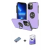MARSİLYAN™- iPhone 13 Pro Max Kılıf Odak Form Prime - Siyah Bilvis 5in1 5D Magic Hayalet Cam Ekran Koruyucu + Shine Kamera Lens Koruma Cam - PE