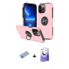 MARSİLYAN™- iPhone 13 Pro Max Kılıf Odak Form Prime - Siyah Bilvis 5in1 5D Magic Hayalet Cam Ekran Koruyucu + Mavi Shine Kamera Lens Koruma Cam