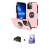 MARSİLYAN™- iPhone 13 Pro Max Kılıf Odak Form Prime - Siyah Bilvis 5in1 5D Magic Hayalet Cam Ekran Koruyucu + Raze Metal Kamera Lens - GD