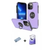 MARSİLYAN™- iPhone 13 Pro Max Kılıf Odak Form Prime - Siyah Bilvis 5in1 5D Magic Hayalet Cam Ekran Koruyucu + Mavi Shine Kamera Lens Koruma Cam