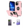 MARSİLYAN™- iPhone 13 Pro Max Kılıf Odak Form Prime - Siyah Bilvis 5in1 5D Magic Hayalet Cam Ekran Koruyucu + Neon Fosforlu Kamera Lens - YL