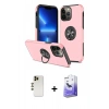 MARSİLYAN™- iPhone 13 Pro Max Kılıf Odak Form Prime - Siyah Bilvis 5in1 5D Magic Hayalet Cam Ekran Koruyucu + Shine Kamera Lens - GD