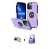 MARSİLYAN™- iPhone 13 Pro Max Kılıf Odak Form Prime - Siyah Bilvis 5in1 5D Magic Hayalet Cam Ekran Koruyucu + Rainbow Kamera Lens Koruma Cam - KI