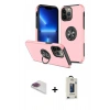 MARSİLYAN™- iPhone 13 Pro Max Kılıf Odak Form Prime - Siyah Bilvis Hayalet Cam Ekran Koruyucu + Pers Alüminyum Kamera Lens - GI