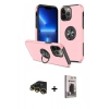MARSİLYAN™- iPhone 13 Pro Max Kılıf Odak Form Prime - Siyah Bilvis Hayalet Cam Ekran Koruyucu + Raze Metal Kamera Lens - GD