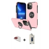 MARSİLYAN™- iPhone 13 Pro Max Kılıf Odak Form Prime - Siyah Bilvis Hayalet Cam Ekran Koruyucu + Pers Alüminyum Kamera Lens - KI