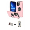 MARSİLYAN™- iPhone 13 Pro Max Kılıf Odak Form Prime - Siyah Bilvis Hayalet Cam Ekran Koruyucu + Rainbow Kamera Lens Koruma Cam - KI