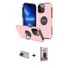 MARSİLYAN™- iPhone 13 Pro Max Kılıf Odak Form Prime - Siyah Bilvis Hayalet Cam Ekran Koruyucu + Rainbow Kamera Lens Koruma Cam - KI