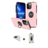 MARSİLYAN™- iPhone 13 Pro Max Kılıf Odak Form Prime - Siyah Bilvis Hayalet Cam Ekran Koruyucu + Pers Alüminyum Kamera Lens - LT