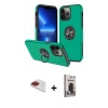 MARSİLYAN™- iPhone 13 Pro Max Kılıf Odak Form Prime - Siyah Bilvis Hayalet Cam Ekran Koruyucu + Pers Alüminyum Kamera Lens - KI