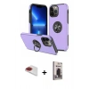 MARSİLYAN™- iPhone 13 Pro Max Kılıf Odak Form Prime - Siyah Bilvis Hayalet Cam Ekran Koruyucu + Pers Alüminyum Kamera Lens - KI