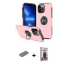 MARSİLYAN™- iPhone 13 Pro Max Kılıf Odak Form Prime - Siyah Bilvis Hayalet Cam Ekran Koruyucu + Renkli Kamera Lens Koruma Cam - MI