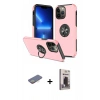 MARSİLYAN™- iPhone 13 Pro Max Kılıf Odak Form Prime - Siyah Bilvis Hayalet Cam Ekran Koruyucu + Sarı Renkli Kamera Lens Koruma Cam