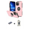 MARSİLYAN™- iPhone 13 Pro Max Kılıf Odak Form Prime - Siyah Bilvis Hayalet Cam Ekran Koruyucu + Renkli Kamera Lens Koruma Cam - SI