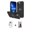 MARSİLYAN™- iPhone 13 Pro Max Kılıf Odak Form Prime - Siyah Bilvis Hayalet Cam Ekran Koruyucu + Shine Kamera Lens - GD