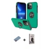 MARSİLYAN™- iPhone 13 Pro Max Kılıf Odak Form Prime - Siyah Bilvis Hayalet Cam Ekran Koruyucu + Shine Kamera Lens Koruma Cam - PE