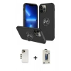 MARSİLYAN™- iPhone 13 Pro Max Kılıf Odak Form Prime - Siyah Bilvis Hayalet Cam Ekran Koruyucu + Shine Kamera Lens - GD