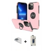 MARSİLYAN™- iPhone 13 Pro Max Kılıf Odak Form Prime - Siyah Bilvis Hayalet Cam Ekran Koruyucu + Pers Alüminyum Kamera Lens - SABE