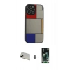 MARSİLYAN™- iPhone 13 Pro Max Kılıf Odak Klasik Serisi - Şeffaf 360 Full Body Arka Koruyucu + Rainbow Kamera Lens Koruma Cam - BZ