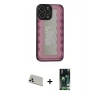 MARSİLYAN™- iPhone 13 Pro Max Kılıf Odak Klasik Serisi - Şeffaf 360 Full Body Arka Koruyucu + Rainbow Kamera Lens Koruma Cam - BZ