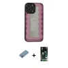 MARSİLYAN™- iPhone 13 Pro Max Kılıf Odak Klasik Serisi - Şeffaf 360 Full Body Arka Koruyucu + Shine Kamera Lens Koruma Cam - GI