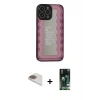 MARSİLYAN™- iPhone 13 Pro Max Kılıf Odak Klasik Serisi - Şeffaf 360 Full Body Arka Koruyucu + Pers Alüminyum Kamera Lens - GD