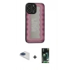 MARSİLYAN™- iPhone 13 Pro Max Kılıf Odak Klasik Serisi - Şeffaf 360 Full Body Arka Koruyucu + Pers Alüminyum Kamera Lens - LT
