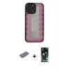 MARSİLYAN™- iPhone 13 Pro Max Kılıf Odak Klasik Serisi - Şeffaf 360 Full Body Arka Koruyucu + Renkli Kamera Lens Koruma Cam - PE