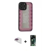 MARSİLYAN™- iPhone 13 Pro Max Kılıf Odak Klasik Serisi - Şeffaf 360 Full Body Arka Koruyucu + Pers Alüminyum Kamera Lens - GI