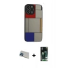 MARSİLYAN™- iPhone 13 Pro Max Kılıf Odak Klasik Serisi - Şeffaf 360 Full Body Arka Koruyucu + Rainbow Kamera Lens Koruma Cam - MI