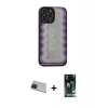 MARSİLYAN™- iPhone 13 Pro Max Kılıf Odak Klasik Serisi - Şeffaf 360 Full Body Arka Koruyucu + Rainbow Kamera Lens Koruma Cam - KI