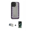MARSİLYAN™- iPhone 13 Pro Max Kılıf Odak Klasik Serisi - Şeffaf 360 Full Body Arka Koruyucu + Rainbow Kamera Lens Koruma Cam - MI