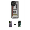 MARSİLYAN™- iPhone 13 Pro Max Kılıf Odak Klasik Serisi - Şeffaf 360 Full Body Arka Koruyucu + Neon Fosforlu Kamera Lens - YL