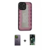 MARSİLYAN™- iPhone 13 Pro Max Kılıf Odak Klasik Serisi - Şeffaf 360 Full Body Arka Koruyucu + Neon Fosforlu Kamera Lens - YL