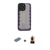 MARSİLYAN™- iPhone 13 Pro Max Kılıf Odak Klasik Serisi - Şeffaf Maxco Cam Ekran Koruyucu + Renkli Kamera Lens Koruma Cam - MI