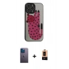 MARSİLYAN™- iPhone 13 Pro Max Kılıf Odak Klasik Serisi - Şeffaf Maxco Cam Ekran Koruyucu + Neon Fosforlu Kamera Lens - MI