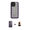 MARSİLYAN™- iPhone 13 Pro Max Kılıf Odak Klasik Serisi - Şeffaf Maxco Cam Ekran Koruyucu + Neon Fosforlu Kamera Lens - BZ