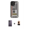 MARSİLYAN™- iPhone 13 Pro Max Kılıf Odak Klasik Serisi - Şeffaf Maxco Cam Ekran Koruyucu + Neon Fosforlu Kamera Lens - BZ