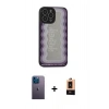 MARSİLYAN™- iPhone 13 Pro Max Kılıf Odak Klasik Serisi - Şeffaf Maxco Cam Ekran Koruyucu + Neon Fosforlu Kamera Lens - MI